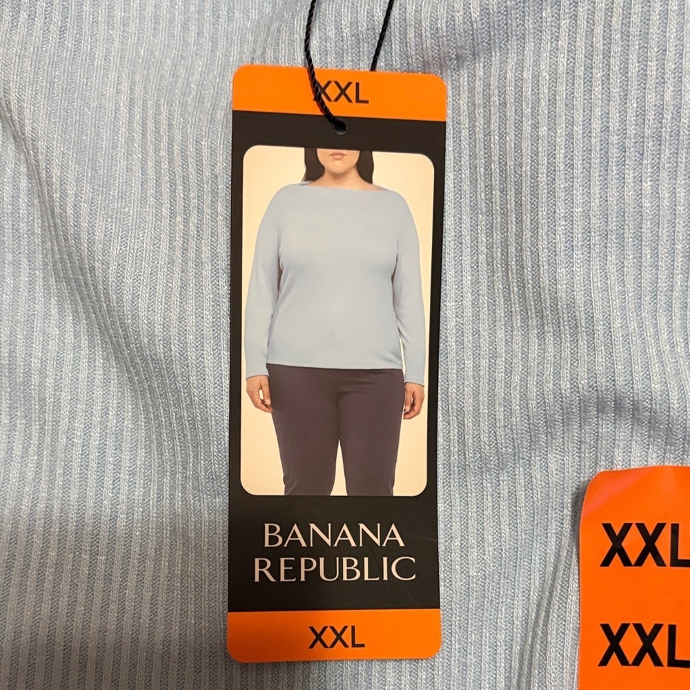 Banana Republic Sky Blue Knit Top XXL